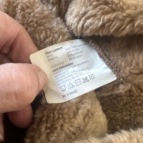 Penny Lane ESPRIT Women's Small Coat Suede Faux Fur Boho Jacket VTG Y2K - Picture 9 of 12